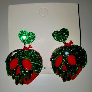 Snow Whites poison apple earrings